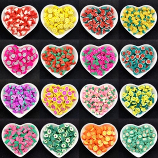 30 ชิ้น / แพ็ค 10 มม. สร้อยข้อมือลูกปัดผลไม้ดินโพลิเมอร์ที่ไ…