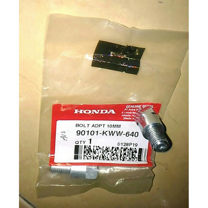 น๊อตกระจกมองหลัง (10mm Adapter Bolt) - Scoopy K93, ADV 150, Genio 90101KWW640