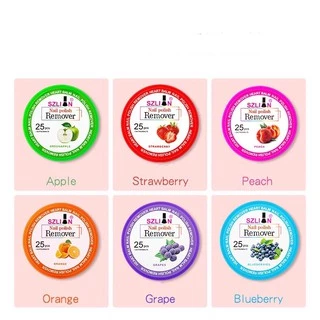น้ำยาล้างสีทาเล็บ ยาล้างสีทาเล็บ แผ่นล้างเล็บ แบบตลับ 25แผ่น คละกลิ่น
