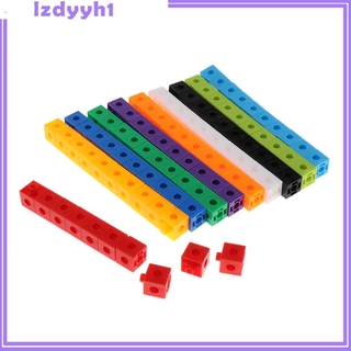 JoyDIY  100Pcs 10 colors Multilink Linking Cubes/ Math Manipulative/ Counting Blocks