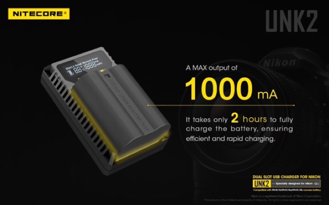 Nitecore UNK2 for NIKON EN-EL15, z7 z6 D850 D810 D800 D750 D610 D7500 D500 #8