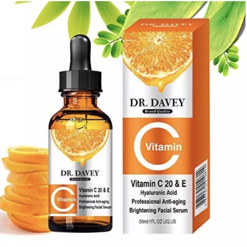 Dr.Davey Vitamin C 20 &amp; E Hyaluronic Acid Professional Anti-aging Brightening Facial Serum 30ml.