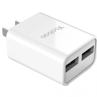 รับประกัน 1 ปีYoobao  YB-722S Dual Adapter Out Put 2.1A Max  (White)