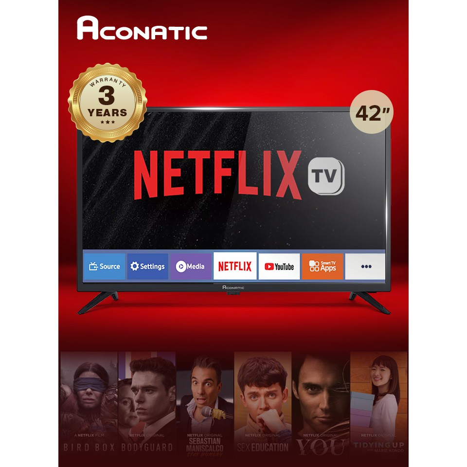 Best Seller ACONATIC LED Smart HD TV ขนาด 42 นิ้ว Smart HD TV กรุณาแจ้งรุ่นและสี ราคา/ชิ้น สินค้าคุณภาพดี