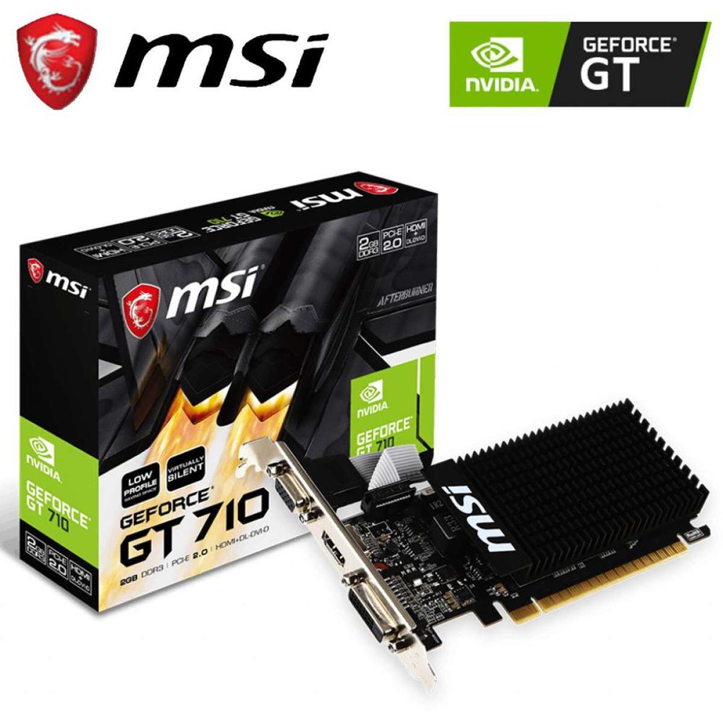 VGA (การ์ดแสดงผล) MSI GT 710 2GB 2GD3H-LP (GT710-2GD3H-LP) Warranty 3 - Y