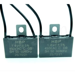 Capacitor CBB61 1.2uf 1.5 uf1.8uf 2uf 2.5uf 3uf 3.5 uf 4 uf 5 uf/ 450V รุ่นมีสายไฟ HBP คาปาซิสเตอร์ แค๊ป
