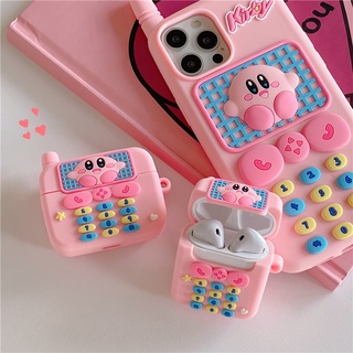 เคสหูฟังซิลิโคน ลายการ์ตูน Kirby สีชมพู สําหรับ Airpods 3 2 1 pro pro 3 2 1