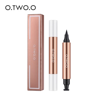 O.TWO.O 2 In 1 ปากกาอายไลเนอร์แบบสองหัวกันน้ําแห้งเร็ว