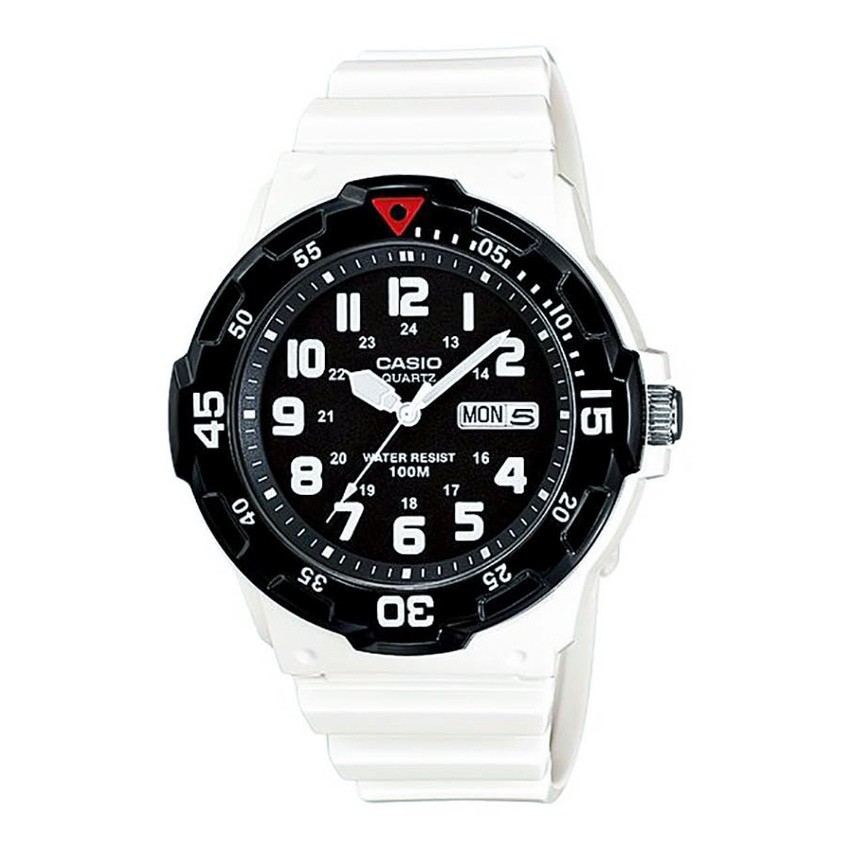 Casio นาฬิกาข้อมือผู้ชาย-สีขาว สายเรซิ่น รุ่น MRW-200HC-7BVDF