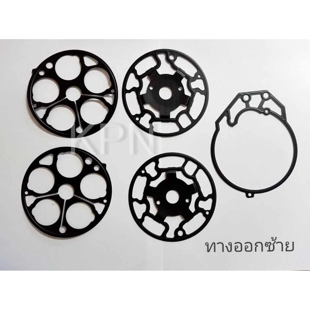 10s15C/10S17C  ปะเก็นคอมแอร์ 10S15/17C ทางออกซ้าย  ชุดปะเก็นซ่อมรั่ว คอมเพรสเซอร์แอร์รถยนต์ ปะเก็น nippon denso 10s15C-1