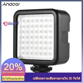 Andoer W 49 Mini Interlock กล้องวิดีโอไฟ LED สำหรับ Canon NIK