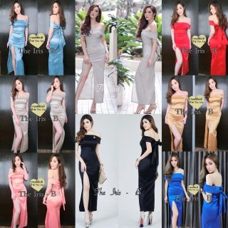 (เข้าเพิ่ม ครบสี) Maxi Dress ออกงานหรูหราสุดๆ