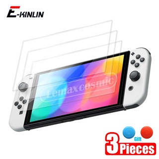 ฟิล์มกระจกนิรภัยกันรอยหน้าจอ กันระเบิด อุปกรณ์เสริม สําหรับ Nintendo Switch OLED Lite NS 3 ชิ้น