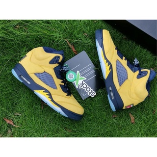 รองเท้าบาสเก็ตบอล Air Jordan 5 Retro Michigan Amarillo College Navy Outlet AJ5 2019