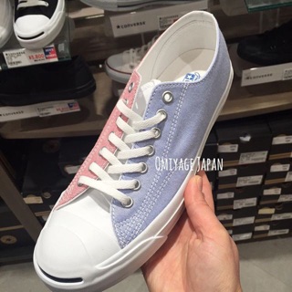 Converse Jack Purcell Multi-Shirts โทนสีพาสเทลฟ้า-แดง