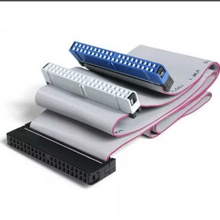 สาย Hard Disk HDD IDE ATA 66 17 43cm 3 Heads Ribbon Cable (สีเหลือง) และ ATA 100 (สีเทา)