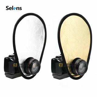 Selens แผ่นสะท้อนแสง 30 ซม. 2-in-1 Reflector แผ่นสะท้อนแสงสีทองสีเงินสําหรับใช้ในการถ่ายภาพในสตูดิโอแบบพกพา