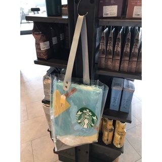 Starbucks Beach Towel with Tote Bagผ้าห่มสตาร์บัคส์​ ลายไอศกรีม​พร้อมกระเป๋าใสและพวงกุญแจ ของแท้จากshopของใหม่มือหนึ่ง