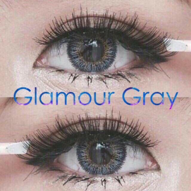 Glamour Gray สีเทา ทรีโทน Contact Lens 3Tone Bigeyes คอนแทคเลนส์ บิ๊กอาย สายตาสั้น ขอบฟุ้ง ตาโต