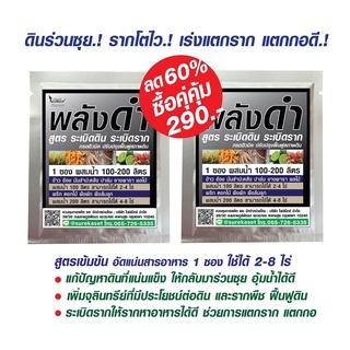 พลังดำ สูตร ระเบิดดิน ระเบิดราก ชุดคู่คุ้ม 2 ซอง ลด 60% ฟื้นฟูดิน ฟื้นฟูราก ดินแข็งดินเสีย ปรับสมดุลย์ดิน ดินดี รากดี