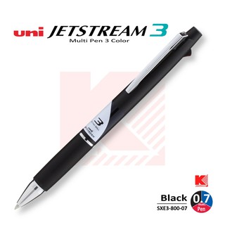 ปากกาลูกลื่น 3 สี Uni Jetstream 3 รุ่น SXE3-800-07 สีดำ