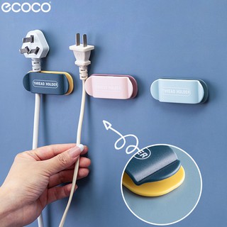 Ecoco ที่จัดระเบียบสายไฟ ที่เก็บสายไฟติดผนัง  คลิปเก็บสายไฟ ที่หนีบติดผนัง อุปกรณ์เก็บ แขวนสายไฟ