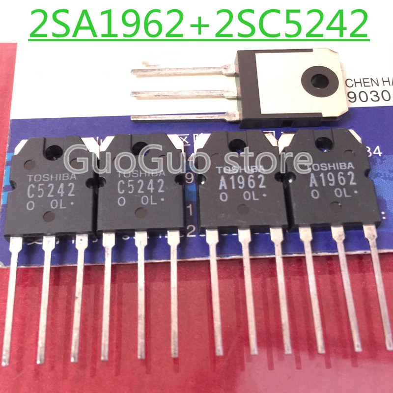 10PCS 2SA1962 2SC5242 TO3P (5PCS A1962 + 5PCS C5242) TO-3P ทรานซิสเตอร์ลดราคา