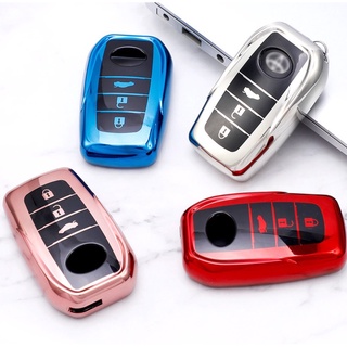 เคสกุญแจรีโมทรถยนต์ Smart Key Toyota รุ่น 3 ปุ่ม Smart Key  สมาร์ทคีย์ แบบ 2 ปุ่มและ 3 ปุ่มวัสดุคุณภาพด้วย TPU