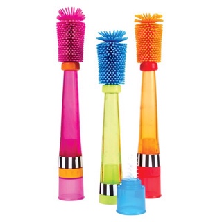 แปรงล้างขวด และจุกนม Sassy  No-Scratch Bottle Brush ตัวแปรง ทำจากยาง สามารถป้องกันรอยขีดข่วนได้