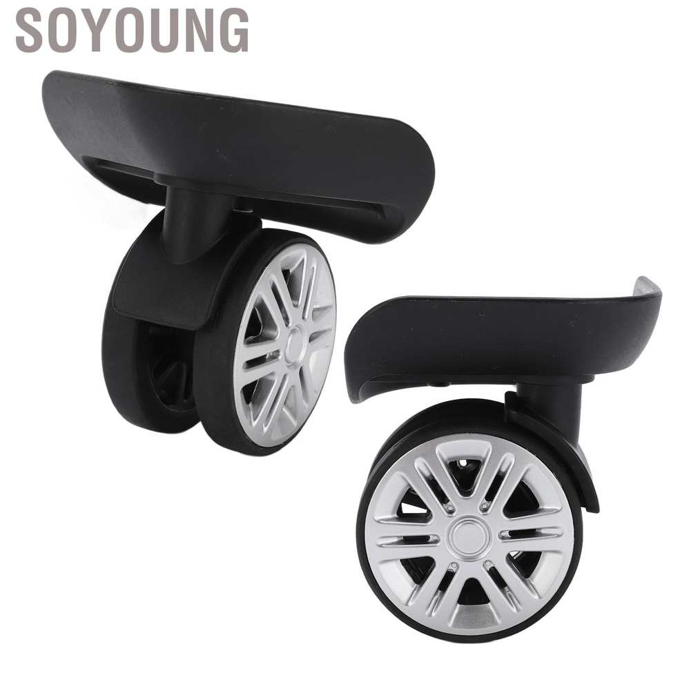 Soyoung 1 Pair Luggage Replacement Wheels Mute Suitcase Caster Wheel(A)s
