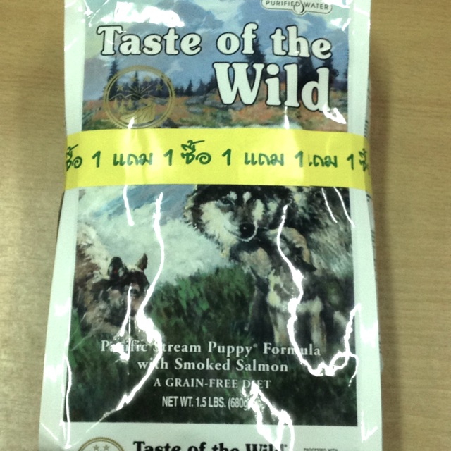 1แถม 1 Taste of the wild (Puppy) อาหารโฮลิสติกสำหรับลูกสุนัข สูตรเนื้อปลาแซลมอน 680 กรัม/ถุง