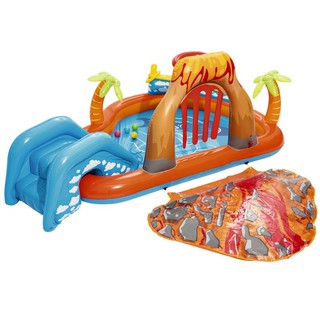 Bestway ชุดสระน้ำเด็ก ภูเขาไฟ พร้อมสไลเดอร์ Inflatable Volcano Theme Baby Pool with Slider