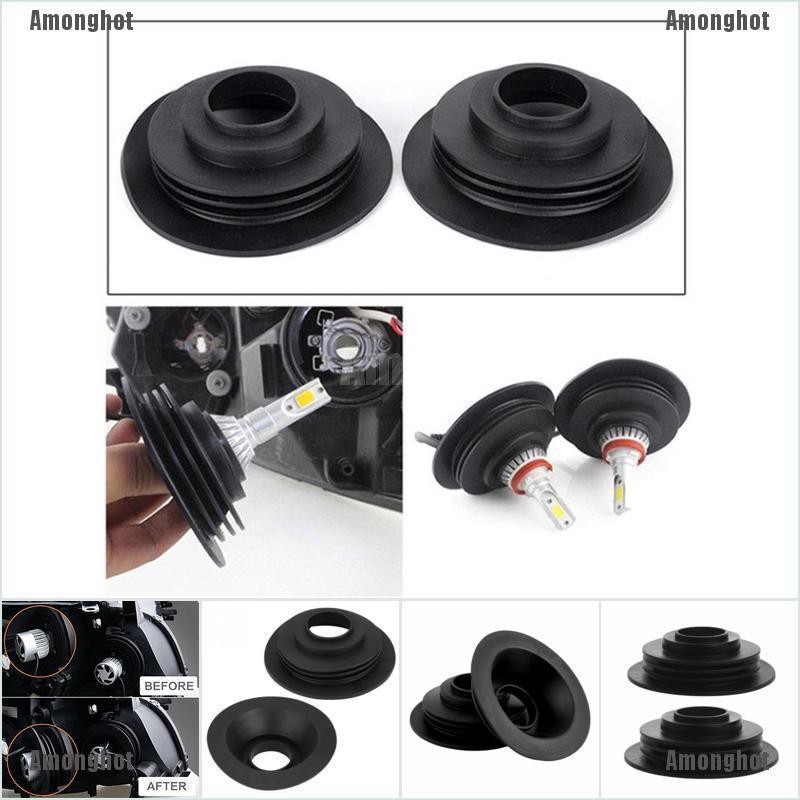Amonghot 1X Soft Rubber Dust Cover For Car Auto Headlight Universal Led
