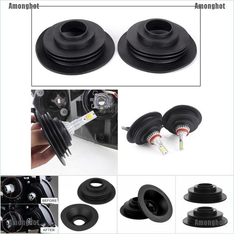 Amonghot 1X Soft Rubber Dust Cover For Car Auto Headlight Universal Led ...