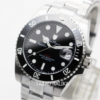 [โค้ด33DD450]นาฬิกา Olym pianus Automatic submariner sapphire 899832AG-423 ขอบเซรามิค