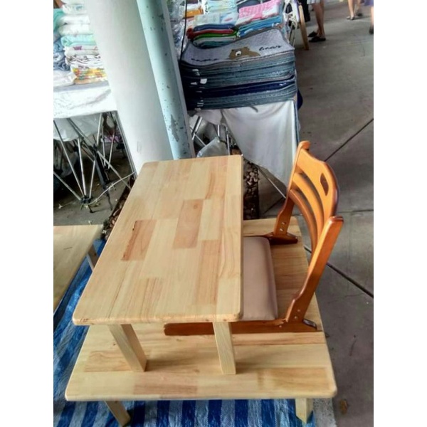 ชุดโต๊ะญี่ปุนพับได้ ขนาด 40×80 ขาสูง 33 พร้อมเก้าอี้ญี่ปุ่น