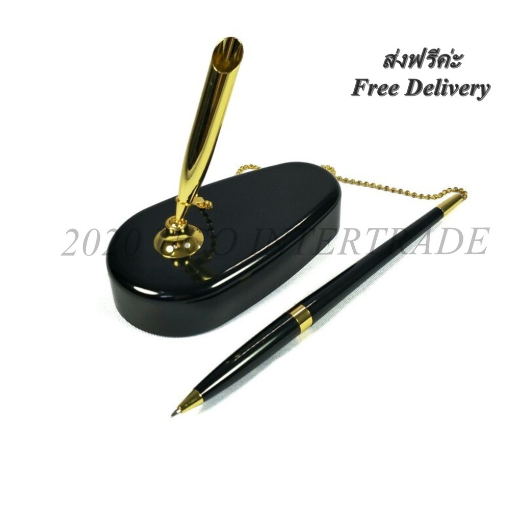 * ปากกาเซ็นชื่อ ปากกาลงนาม / ตั้งโต๊ะ มีโซ่ ขนาด 0.7 มม. หมึกน้ำเงิน เขียนลื่นใช้นาน*หมึกไม่แห้ง*