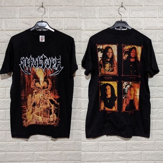 เสื้อยืดผ้าฝ้ายพิมพ์ลายขายดี เสื้อยืด พิมพ์ลาย Arise SEPULTURA BAND