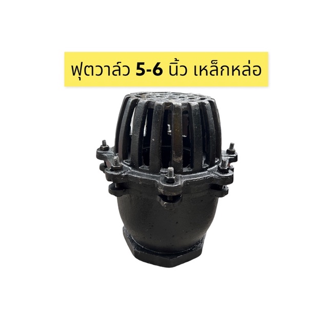 ฟุตวาล์ว (หัวกระโหลก) เหล็กหล่อ เกลียวใน และ หน้าแปลน ขนาด5 นิ้ว กับ 6 นิ้ว ลิ้นเปิดได้90% แข็งแรง ทนทาน