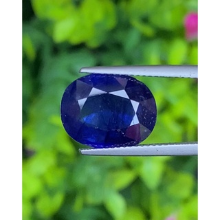 ไพลิน (Blue Sapphire) 9.83 กะรัต (Cts.) พลอยแท้ อัญมณีมงคลประจําวันเกิด