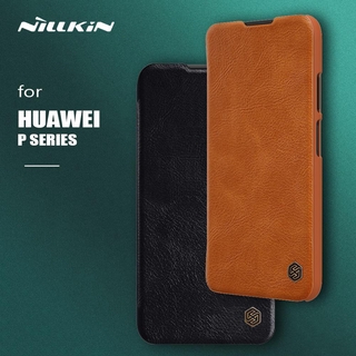 Nillkin เคสโทรศัพท์หนังฝาพับพร้อมช่องใส่บัตรสําหรับ Huawei P40 Pro P 30 Lite