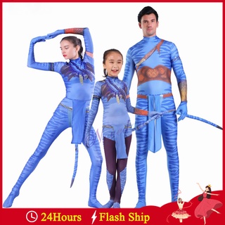 ใหม่ ชุดบอดี้สูทคอสเพลย์ Avatar 2 Jake Sully Neytiri Zentai 2022 สําหรับผู้ชาย ผู้หญิง