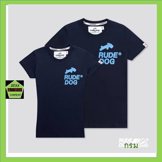 Rudedog เสื้อคอกลม ชาย หญิง รุ่น 2line สีกรม