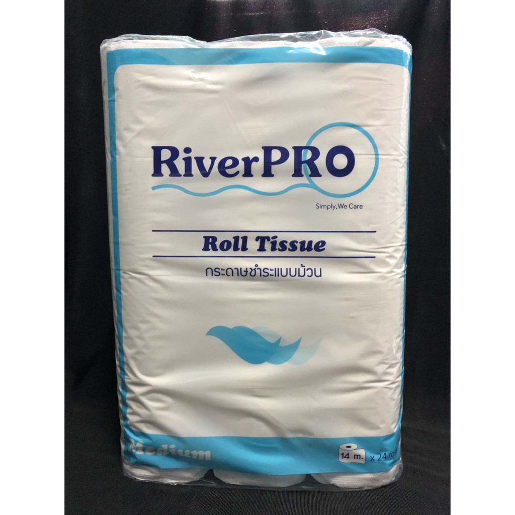 พร้อมส่ง กระดาษชำระ กระดาษทิชชู่ Riverpro 14 เมตร 24 ม้วน/แพค