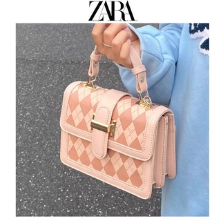 Zara กระเป๋าสะพายไหล่ ทรงสี่เหลี่ยม แต่งสายโซ่ ขนาดเล็ก สไตล์ตะวันตก สําหรับผู้หญิง 2022