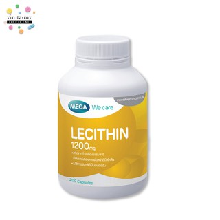 Mega We Care(เมก้า วี แคร์) Lecithin 1200 mg ขนาด 200 แคปซูล [EXP.09/10/2024]