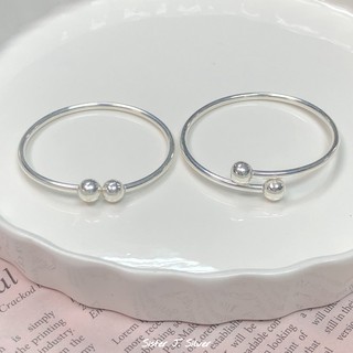 Sister J. กำไลเงินแท้ กำไลเกลี้ยง กำไลหลอดหัวกลม /silver925