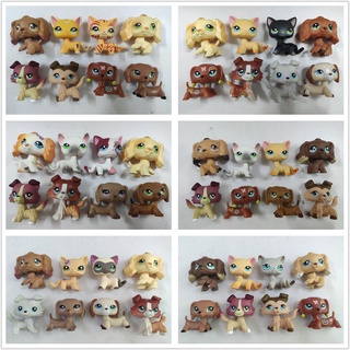 Littlest pet Shop ของเล่นฟิกเกอร์ รูปสุนัข และแมว LPS 8 ชิ้น ต่อล็อต Series 01