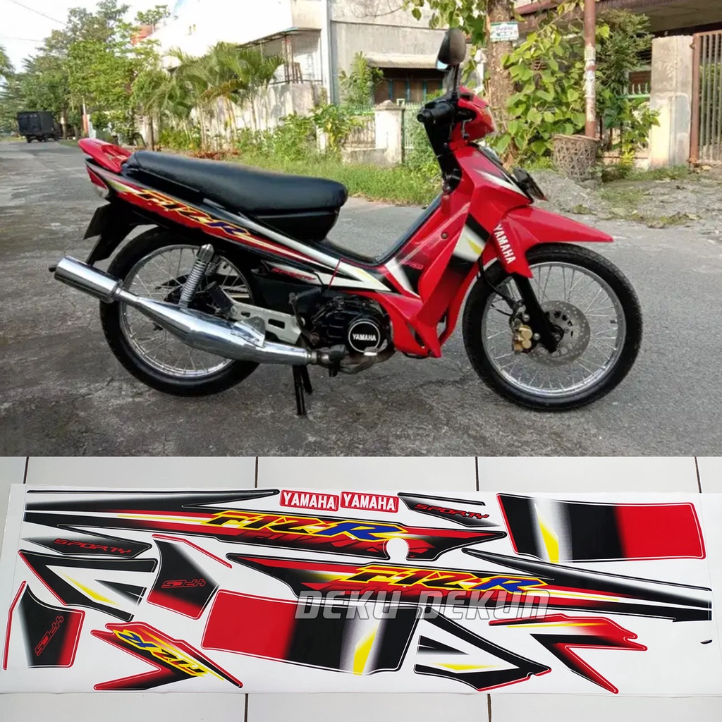 MERAH Striping Fizr f1zr f1z r 2003 แดงดําเคลือบเงาทน