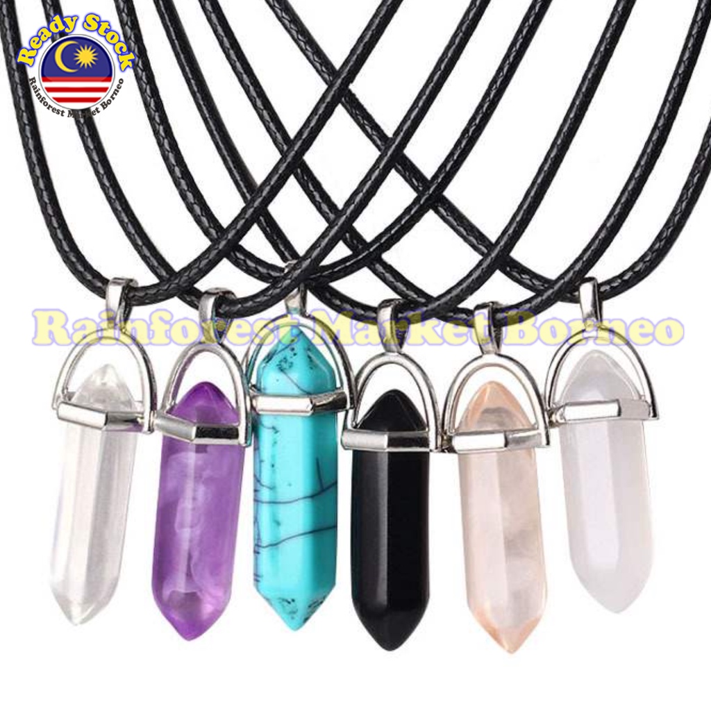 KGB8056 🇲🇾 เสาจุดจี้เครื่องประดับคอลัมน์มาลาไคต์โรสควอตซ์อเวนทูรีนหินทรายสีฟ้าตาเสืออเมทิสต์
